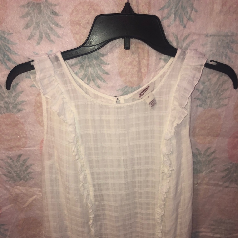 White sheer tank top